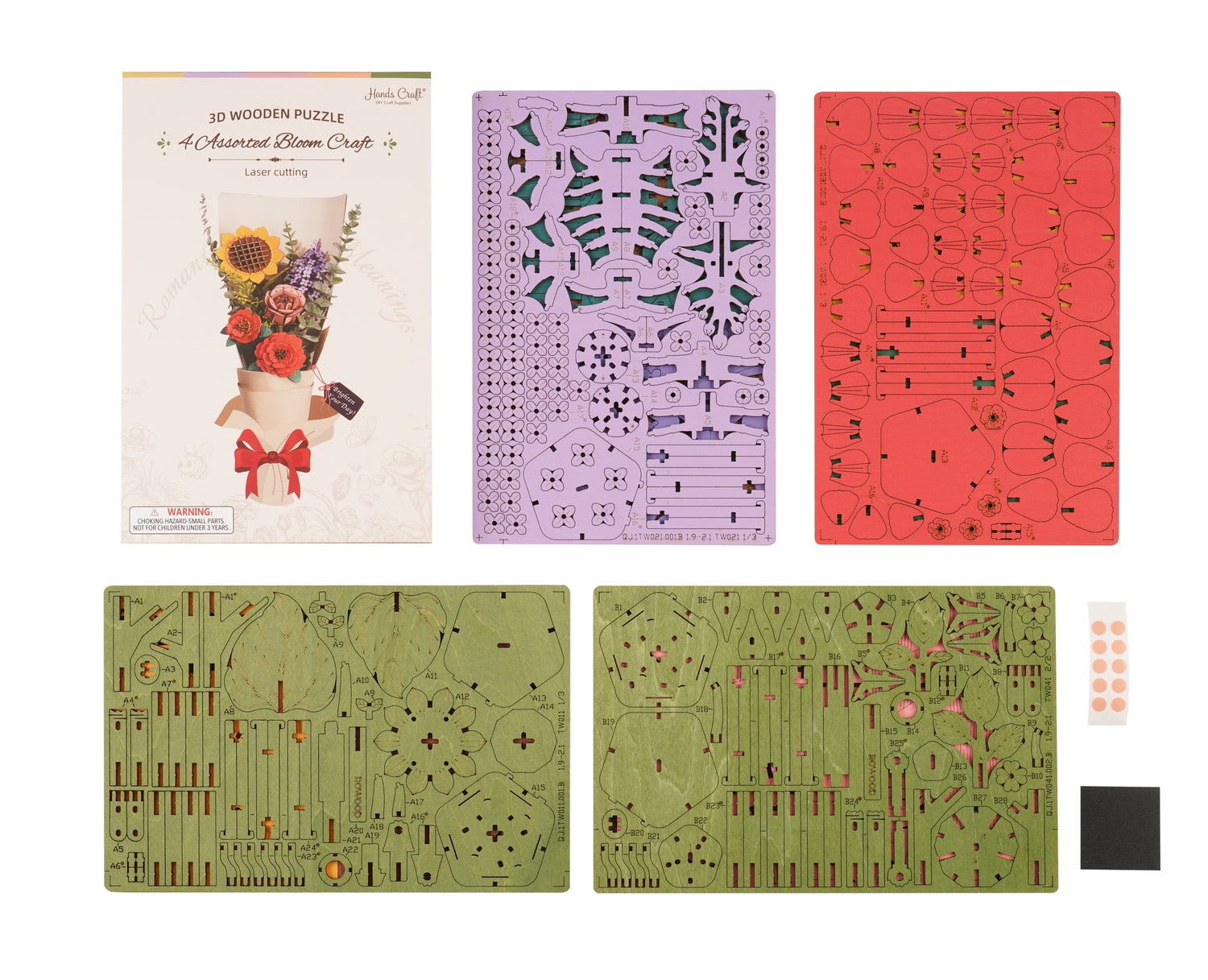 Forever Flowers: Wooden 3D Flower Making Kit