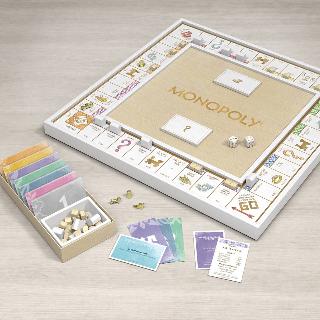Monopoly Luxury White Wood Edition