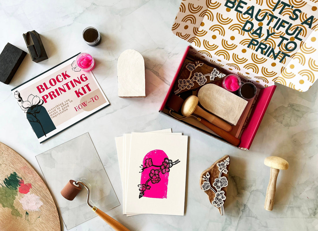 Block Printing Kit - Cherry Blossom